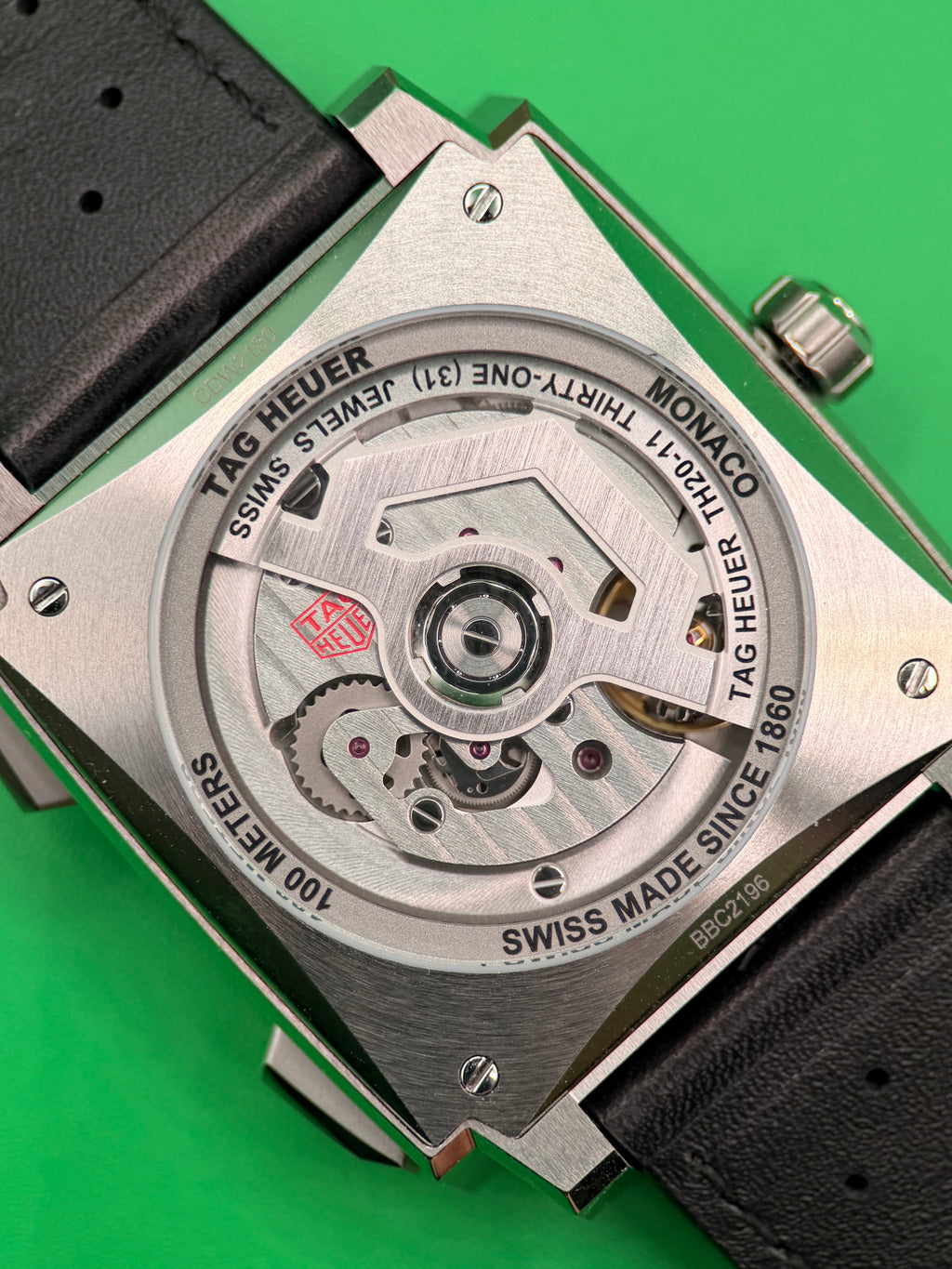 TAG Heuer 2026 Monaco Chronograph - green sunray-brushed dial