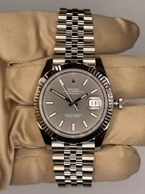 2026 Rolex 126334 Datejust 41mm | Rhodium Dial | Fluted Bezel and Jubilee band
