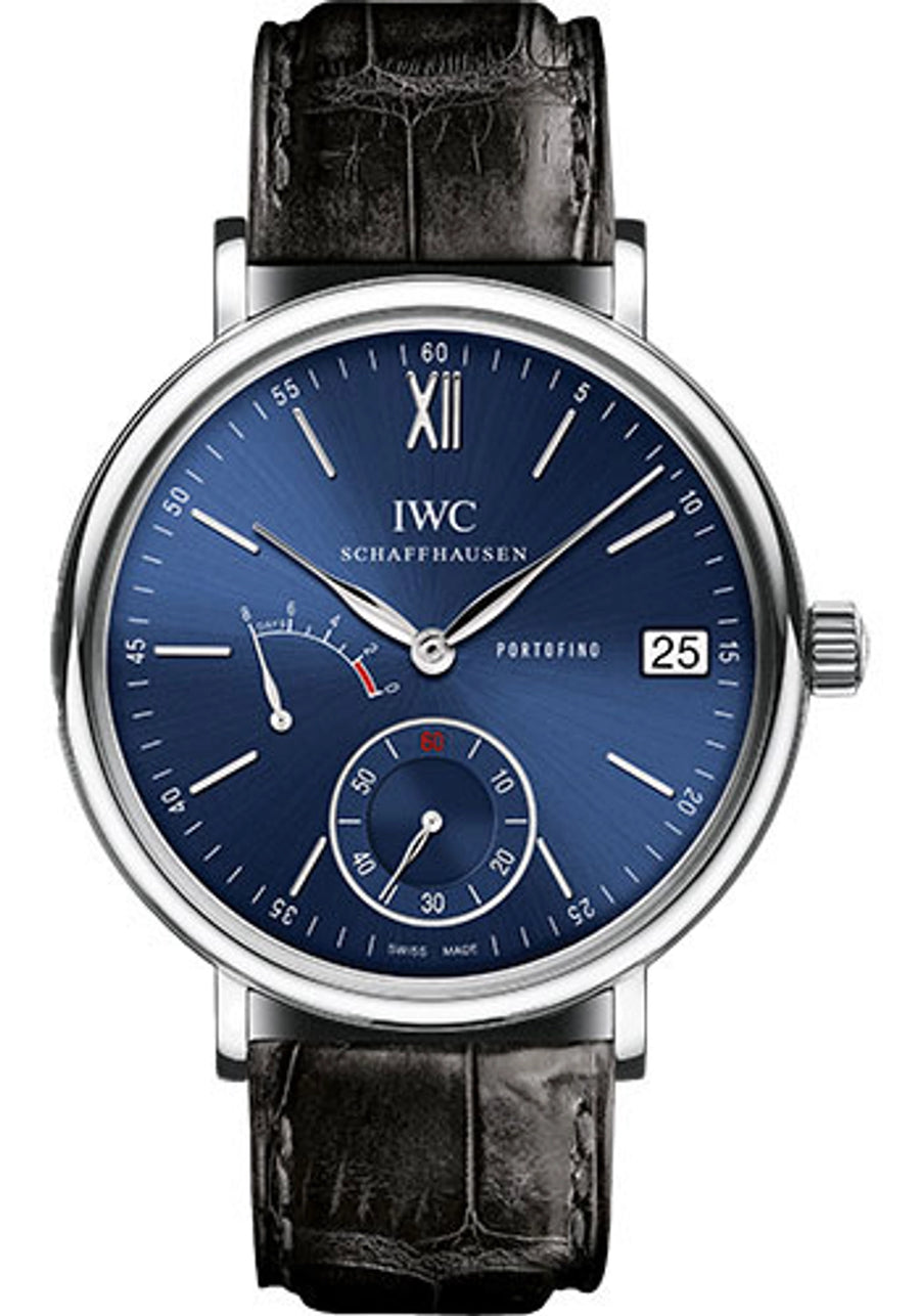 My Store IWC Portofino Blue Dial on Leather Strap IW510106 Complete 2020 , front view