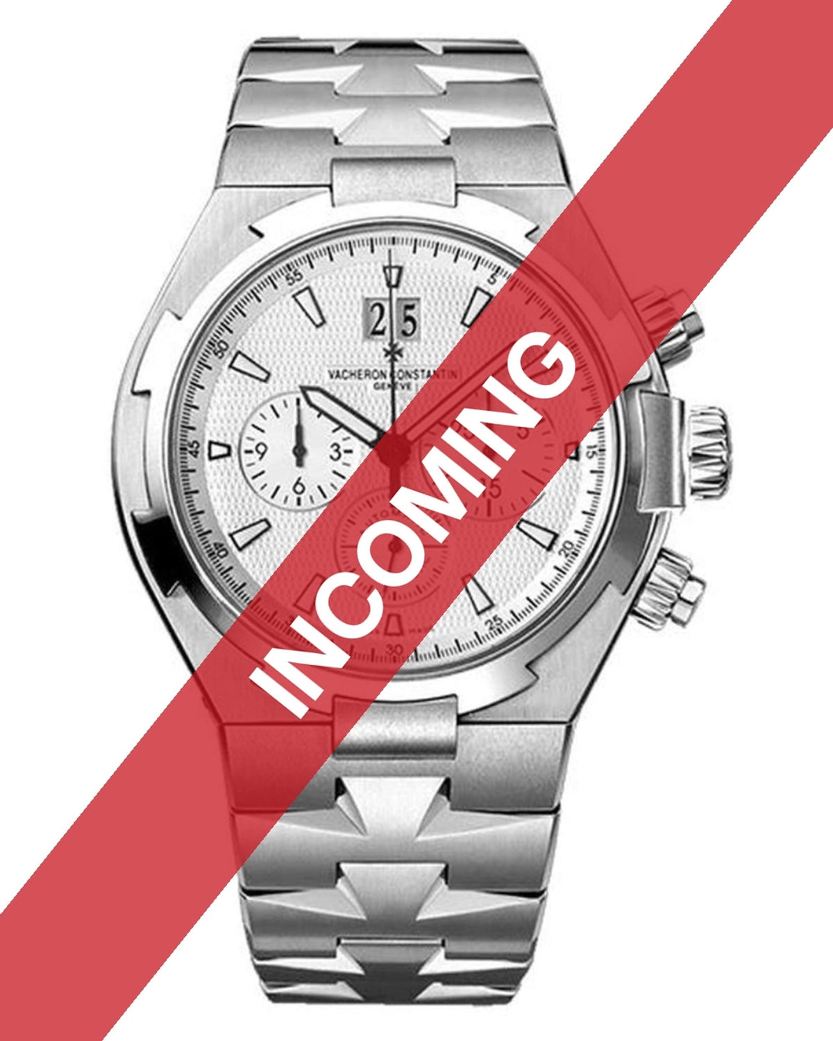 My Store Vacheron Constantin Overseas Chronograph Silver Dial on Stainless Steel 49150/B01A-9095 Complete 2014