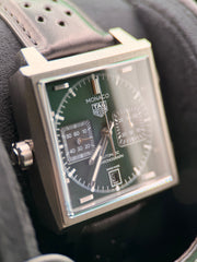 TAG Heuer 2026 Monaco Chronograph - green sunray-brushed dial