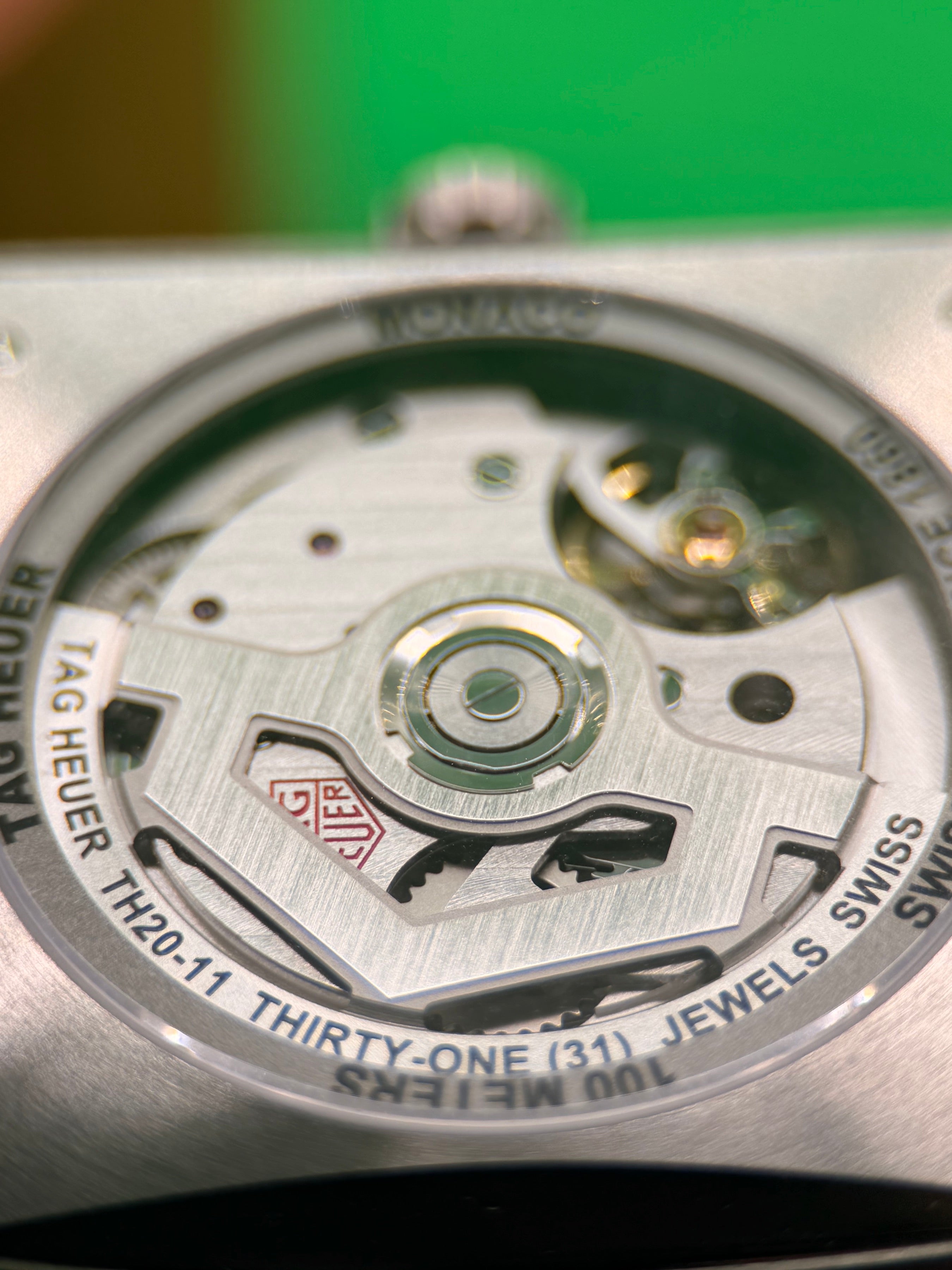 TAG Heuer 2026 Monaco Chronograph - green sunray-brushed dial