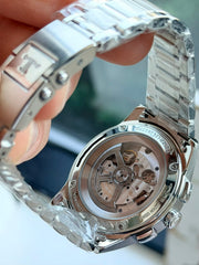 Jaeger-lecoultre Polaris Chronograph Blue, Sunburst, grained and opaline Dial on Stainless Steel Q9028181 Complete 2024