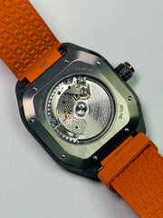 Hermes H08 | Monopusher Chronograph Dial on Orange rubber W403130WW00 Complete 2026