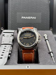 Panerai Luminor 1950 3 Days Black Dial on Brown Leather Strap PAM 00372 Complete 2013