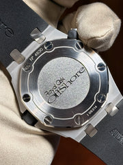 Audemars Piguet Royal Oak Offshore Diver Black Dial on Rubber Strap 15703ST.OO.A002CA.01 Papers 2014