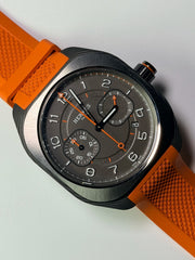 Hermes H08 | Monopusher Chronograph Dial on Orange rubber W403130WW00 Complete 2026