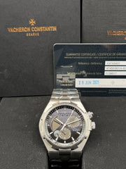 Vacheron Constantin Overseas Dual Time Black Dial on Stainless Steel 47450/B01A-9227 Complete 2021