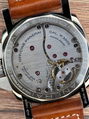 Panerai Luminor 1950 3 Days Black Dial on Brown Leather Strap PAM 00372 Complete 2013