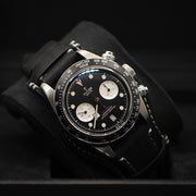 Tudor Black Bay Chrono Reverse panda Dial on Leather M79360N-0005 Complete 2023